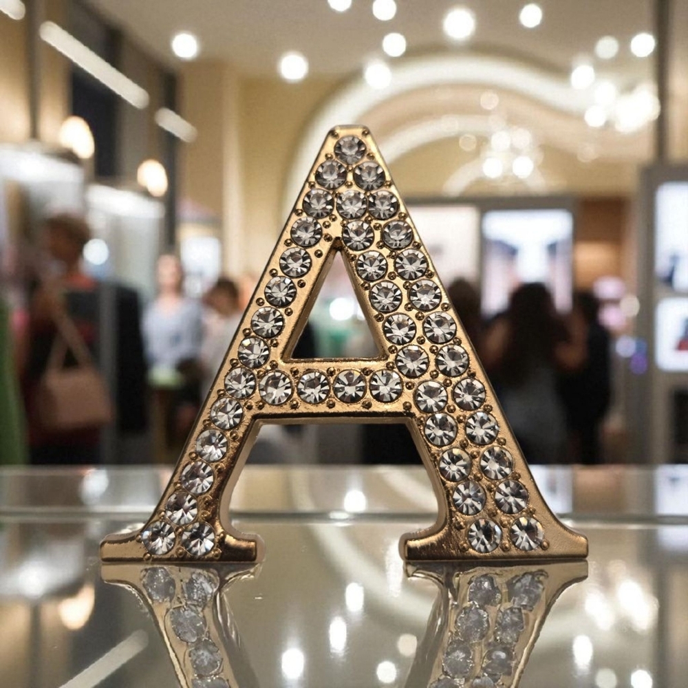 🔥Gold Crystal Letter "A" Brooch🔥